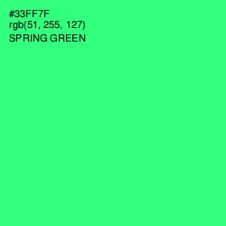 #33FF7F - Spring Green Color Image