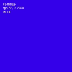 #3400E9 - Blue Color Image