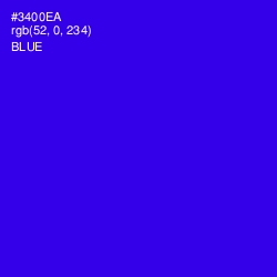 #3400EA - Blue Color Image