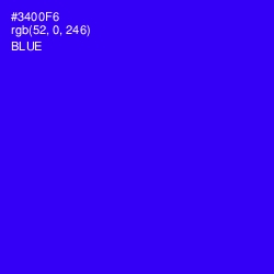 #3400F6 - Blue Color Image