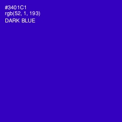 #3401C1 - Dark Blue Color Image