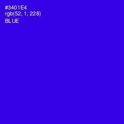 #3401E4 - Blue Color Image