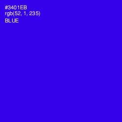 #3401EB - Blue Color Image