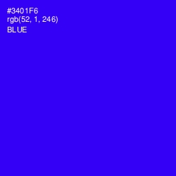 #3401F6 - Blue Color Image