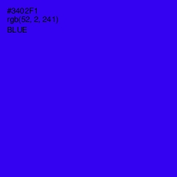 #3402F1 - Blue Color Image