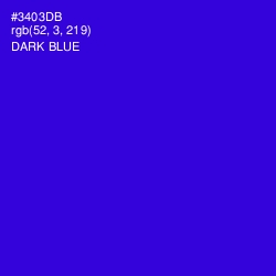 #3403DB - Dark Blue Color Image