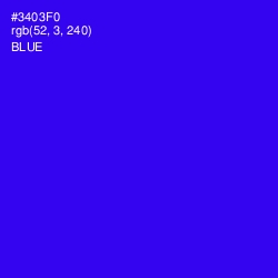 #3403F0 - Blue Color Image