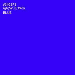 #3403F3 - Blue Color Image