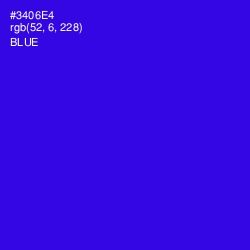 #3406E4 - Blue Color Image