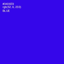 #3406E9 - Blue Color Image