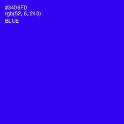 #3406F0 - Blue Color Image