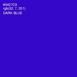 #3407C9 - Dark Blue Color Image