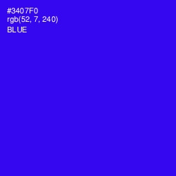 #3407F0 - Blue Color Image