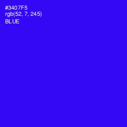 #3407F5 - Blue Color Image