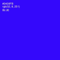 #3408FB - Blue Color Image