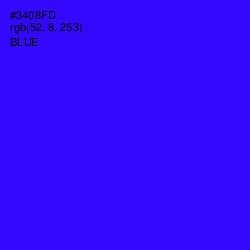 #3408FD - Blue Color Image