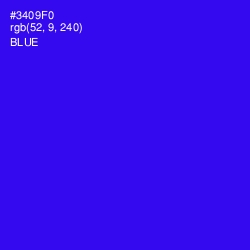 #3409F0 - Blue Color Image