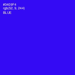 #3409F4 - Blue Color Image