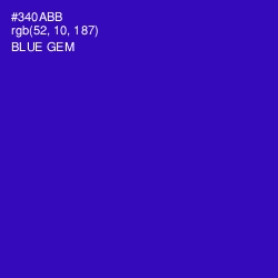 #340ABB - Blue Gem Color Image