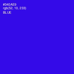 #340AE9 - Blue Color Image