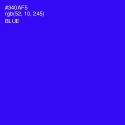 #340AF5 - Blue Color Image