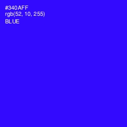 #340AFF - Blue Color Image