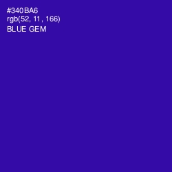 #340BA6 - Blue Gem Color Image