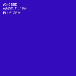 #340BBD - Blue Gem Color Image