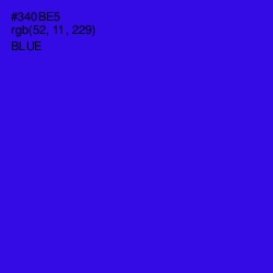 #340BE5 - Blue Color Image