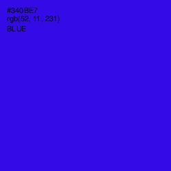 #340BE7 - Blue Color Image