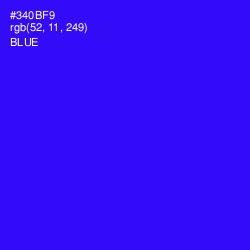 #340BF9 - Blue Color Image
