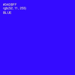 #340BFF - Blue Color Image