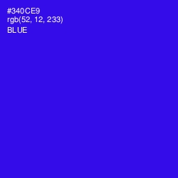 #340CE9 - Blue Color Image