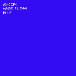 #340CF4 - Blue Color Image