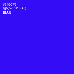 #340CF5 - Blue Color Image