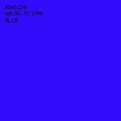 #340CF9 - Blue Color Image