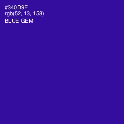 #340D9E - Blue Gem Color Image