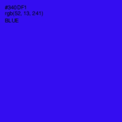 #340DF1 - Blue Color Image