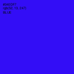 #340DF7 - Blue Color Image