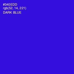 #340EDD - Dark Blue Color Image