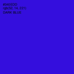 #340EDD - Dark Blue Color Image