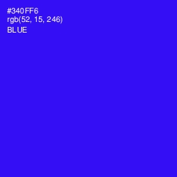 #340FF6 - Blue Color Image