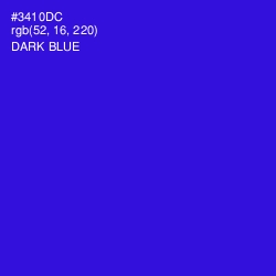 #3410DC - Dark Blue Color Image