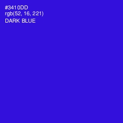 #3410DD - Dark Blue Color Image