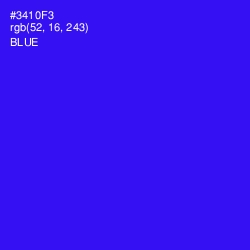 #3410F3 - Blue Color Image