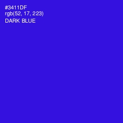 #3411DF - Dark Blue Color Image