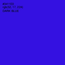 #3411E0 - Dark Blue Color Image