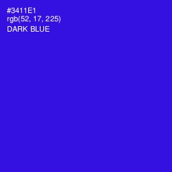 #3411E1 - Dark Blue Color Image