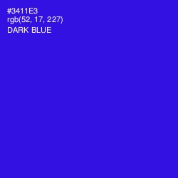 #3411E3 - Dark Blue Color Image