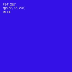 #3412E7 - Blue Color Image